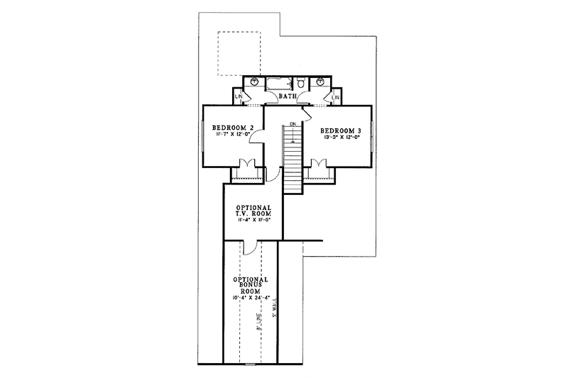 Home Plan - Floor Plan - Upper Floor for Bungalow House Plan #17-3015 - 3 bed, 2.5 bath
