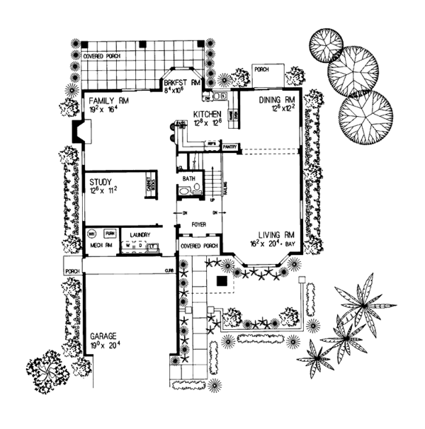 House Blueprint - Mediterranean Floor Plan - Main Floor Plan #72-920