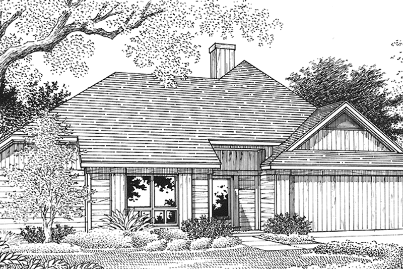 Home Plan - Exterior - Front Elevation 3 for Traditional House Plan #45-414 - 3 bed, 2 bath