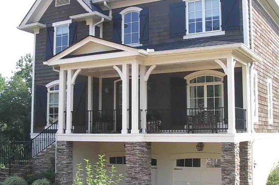 Exterior - Front Elevation 4 for European House Plan #1054-42 - 3 bed, 3 bath