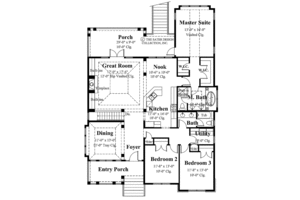 Floor Plan - Main Floor for Traditional House Plan #930-160 - 3 bed, 2 bath