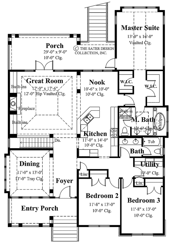 House Plan Design - Traditional Floor Plan - Main Floor Plan #930-160