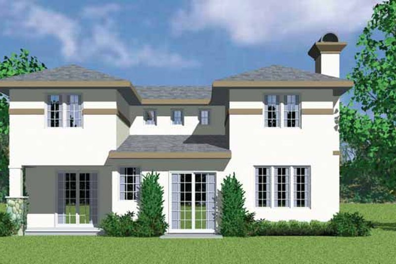 Dream House Plan - Exterior - Rear Elevation for Prairie House Plan #72-1127 - 3 bed, 2.5 bath