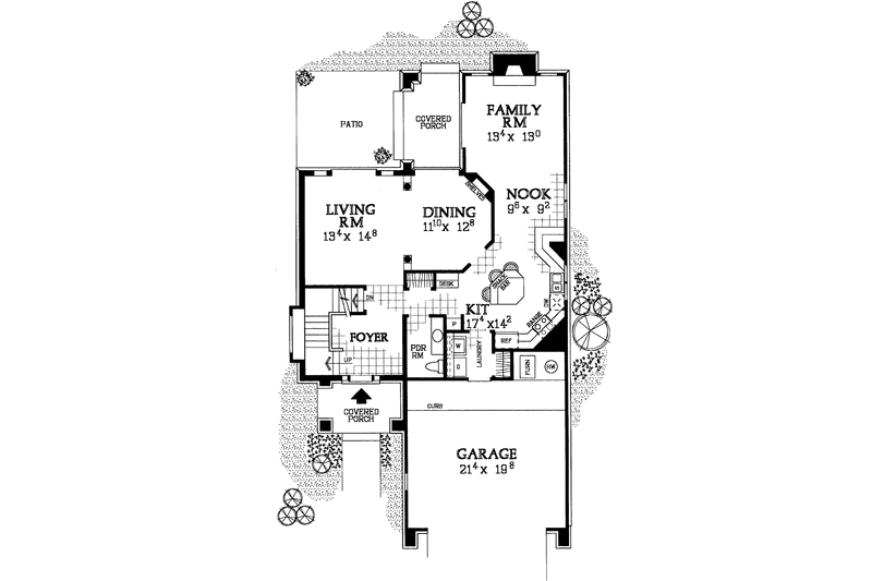Dream House Plan - Floor Plan - Main Floor for Traditional House Plan #72-1094 - 2 bed, 2.5 bath