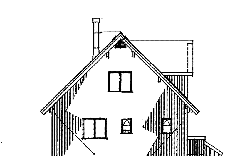 Dream House Plan - Exterior - Rear Elevation for Contemporary House Plan #47-658 - 3 bed, 1.5 bath