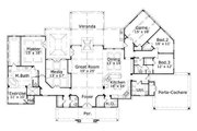 European Style House Plan - 3 Beds 2.5 Baths 3737 Sq/Ft Plan #411-374 