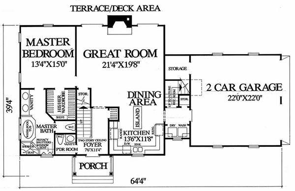 Dream House Plan - Colonial Floor Plan - Main Floor Plan #137-180