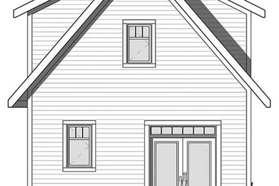 Exterior - Rear Elevation for Craftsman House Plan #23-2604 - 3 bed, 2 bath