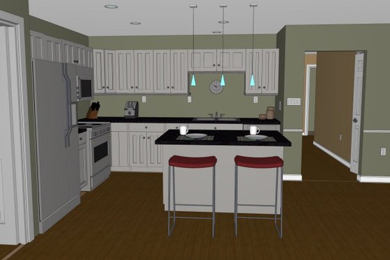 Interior - Kitchen for Contemporary House Plan #126-185 - 3 bed, 2 bath