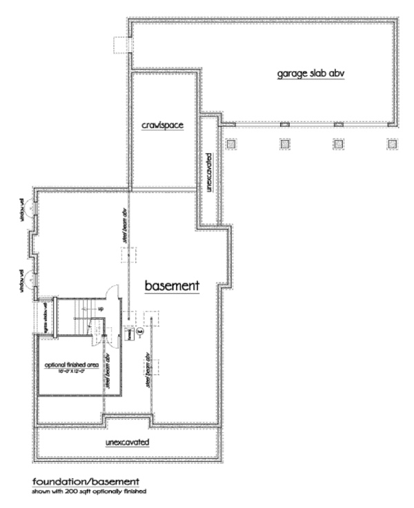 Craftsman Floor Plan - Lower Floor Plan #459-6
