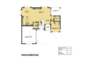 Floor Plan - Main Floor for Contemporary House Plan #1066-49 - 4 bed, 3 bath
