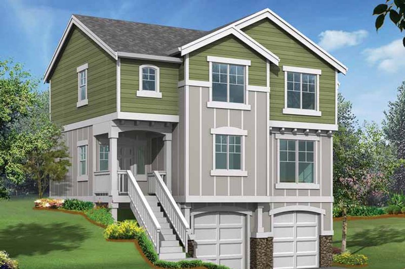 Home Plan - Exterior - Front Elevation 3 for Craftsman House Plan #132-289 - 3 bed, 2.5 bath