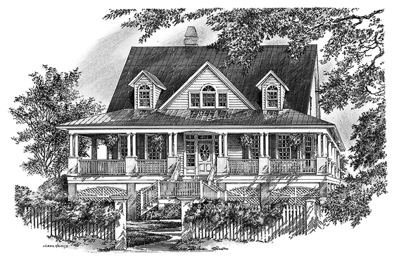 Exterior - Front Elevation 6 for Country House Plan #929-752 - 3 bed, 2.5 bath
