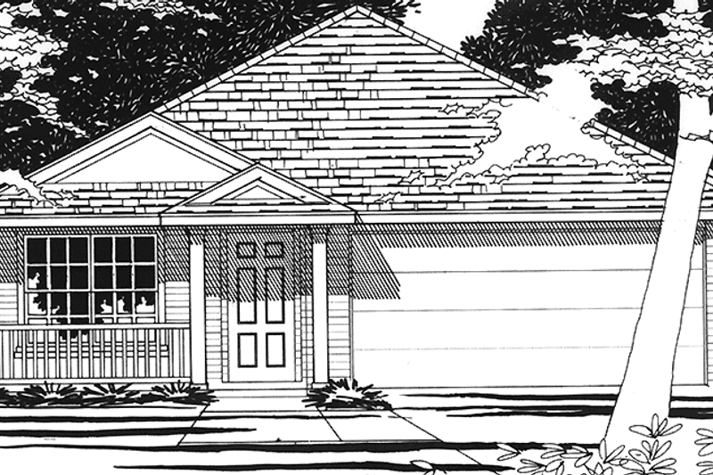 Architectural House Design - Country Exterior - Front Elevation Plan #472-430