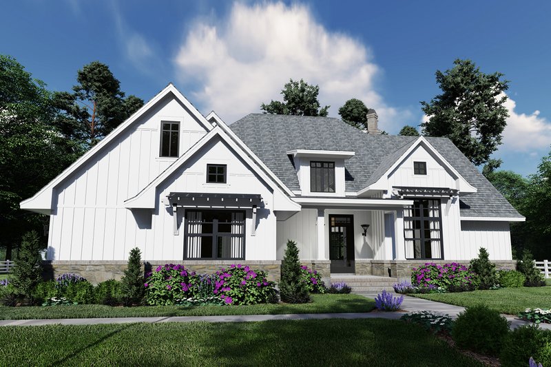 Architectural House Design - Exterior - Front Elevation 5 for Farmhouse House Plan #120-259 - 4 bed, 4 bath