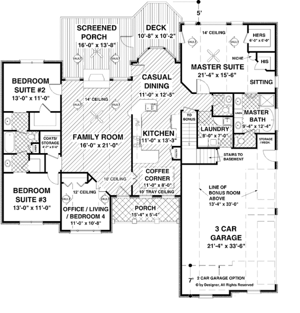 Architectural House Design - Traditional Floor Plan - Main Floor Plan #56-683