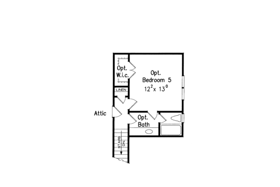 Floor Plan - Other Floor for Colonial House Plan #927-815 - 4 bed, 3.5 bath