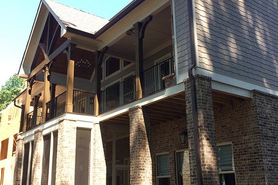 Exterior - Rear Elevation 1 for Country House Plan #437-80 - 4 bed, 3.5 bath