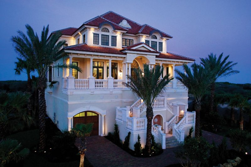 House Plan Design - Exterior - Front Elevation 1 for Mediterranean House Plan #929-900 - 5 bed, 6.5 bath