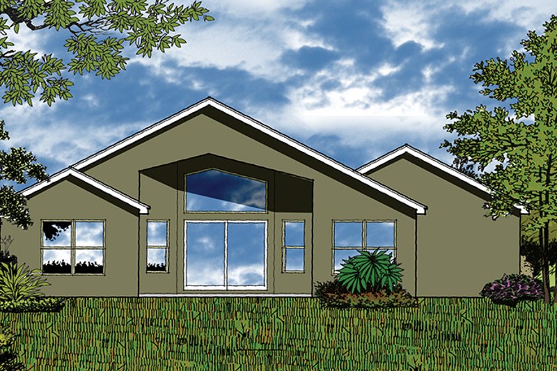 Dream House Plan - Exterior - Rear Elevation for Mediterranean House Plan #417-828 - 3 bed, 2 bath