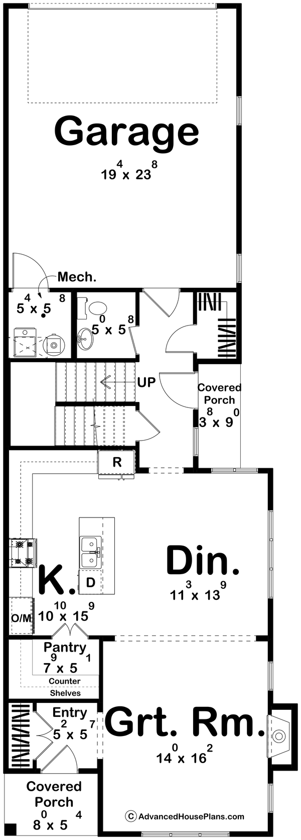 Dream House Plan - Craftsman Floor Plan - Main Floor Plan #455-400