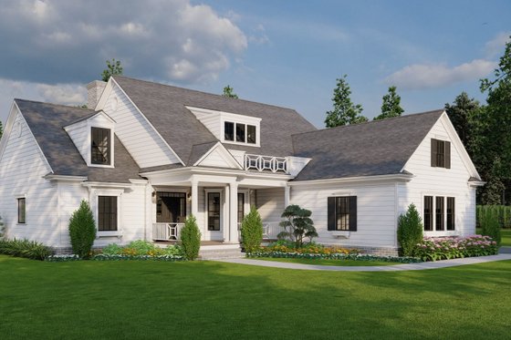 Exterior - Front Elevation 4 for Country House Plan #923-35 - 3 bed, 2 bath