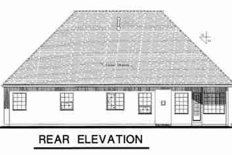 Dream House Plan - Exterior - Rear Elevation for European House Plan #18-9534 - 3 bed, 2 bath