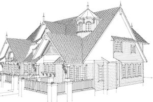 Exterior - Other Elevation 3 for Classical House Plan #1101-49 - 3 bed, 3.5 bath
