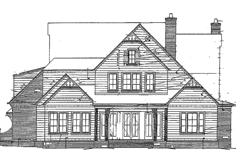 Home Plan - Exterior - Rear Elevation for Victorian House Plan #429-252 - 4 bed, 4 bath