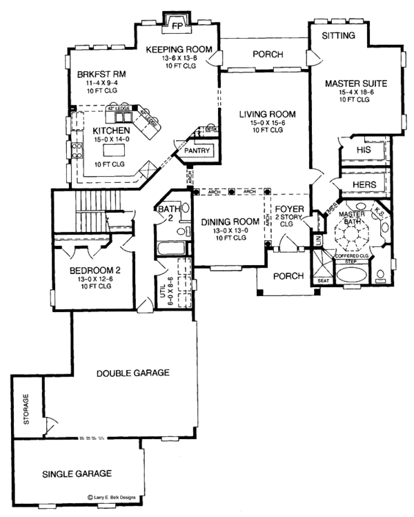 House Plan Design - Traditional Floor Plan - Main Floor Plan #952-142