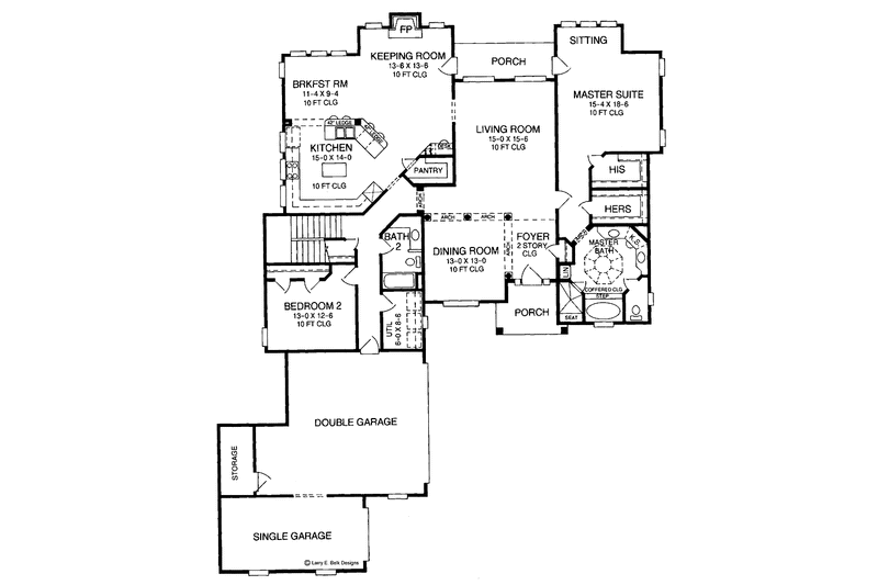 Dream House Plan - Floor Plan - Main Floor for Traditional House Plan #952-142 - 4 bed, 3 bath
