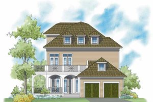 Exterior - Rear Elevation for Classical House Plan #930-400 - 3 bed, 3.5 bath