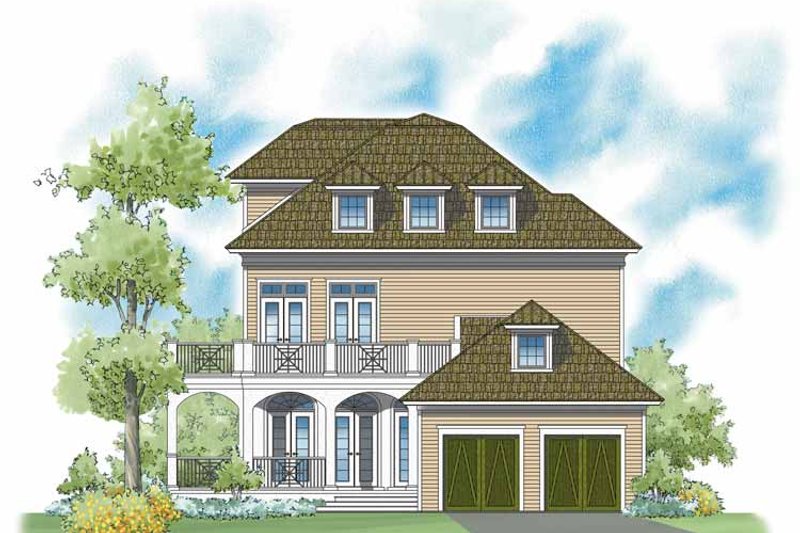 Home Plan - Exterior - Rear Elevation for Classical House Plan #930-400 - 3 bed, 3.5 bath
