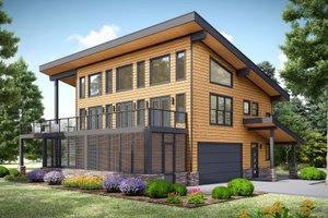 Contemporary Exterior - Front Elevation Plan #932-1241