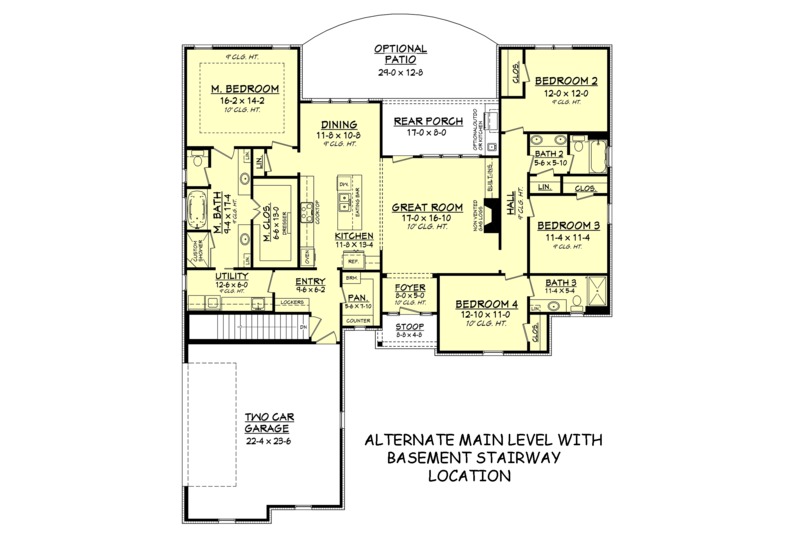 Traditional Style House Plan - 4 Beds 3 Baths 2160 Sq/Ft Plan #430-162 ...