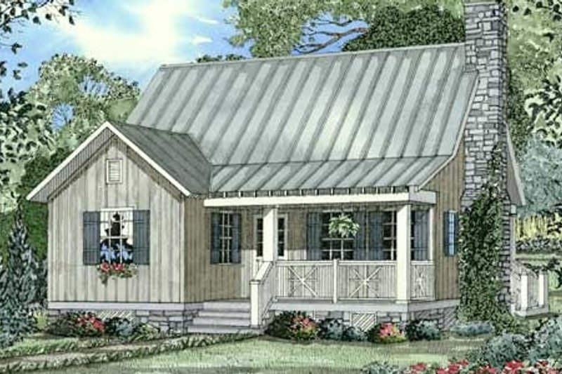House Blueprint - Farmhouse Exterior - Front Elevation Plan #17-2020