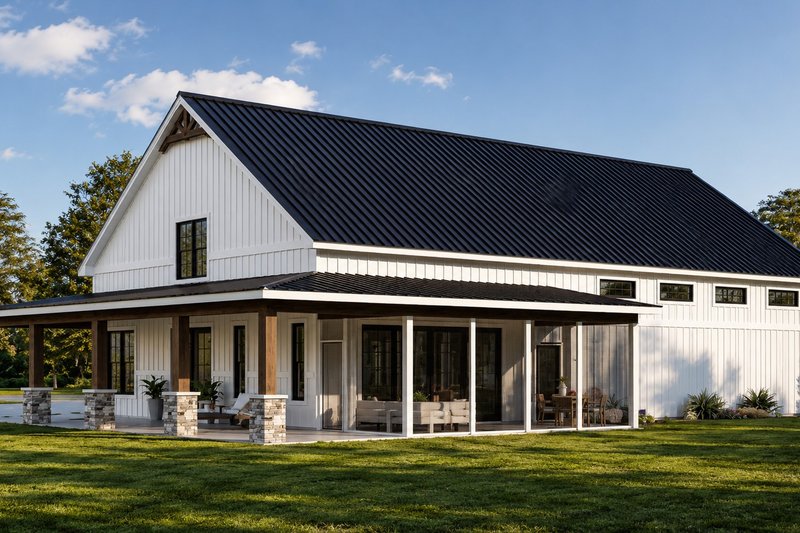 Dream House Plan - Exterior - Other Elevation 1 for Barndominium House Plan #1064-487 - 2 bed, 2 bath