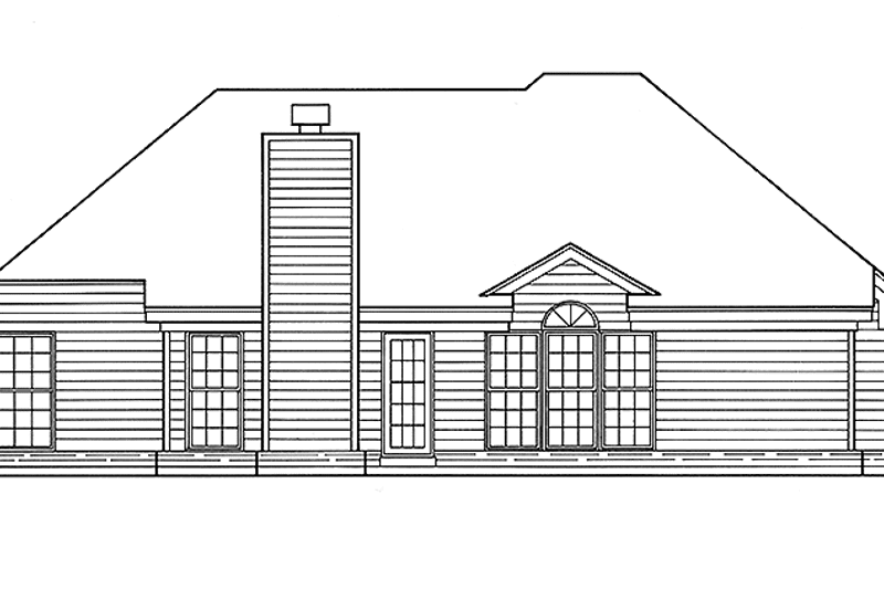 Dream House Plan - Exterior - Rear Elevation for Ranch House Plan #952-170 - 3 bed, 2 bath