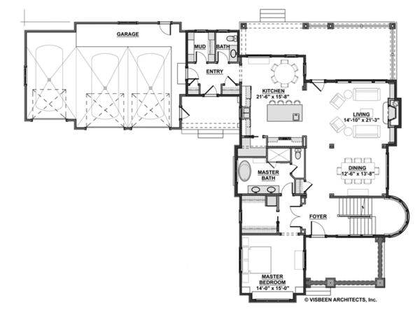 House Plan Design - Traditional Floor Plan - Main Floor Plan #928-271