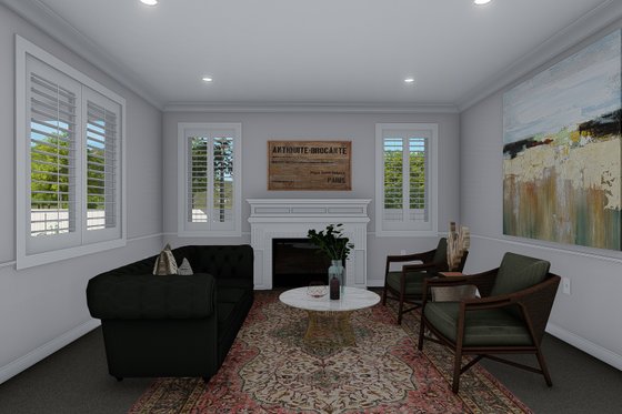 Interior - Family Room for Traditional House Plan #1060-8 - 5 bed, 4 bath