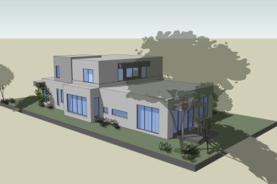Exterior - Other Elevation 4 for Modern House Plan #496-25 - 4 bed, 2.5 bath