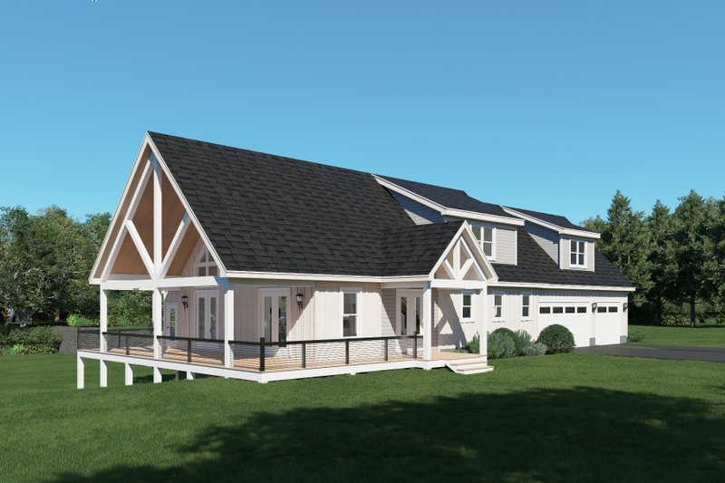 Architectural House Design - Exterior - Front Elevation 3 for Country House Plan #932-1387 - 4 bed, 3.5 bath