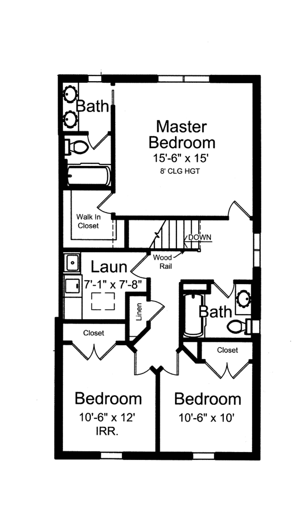 Home Plan - European Floor Plan - Upper Floor Plan #46-827