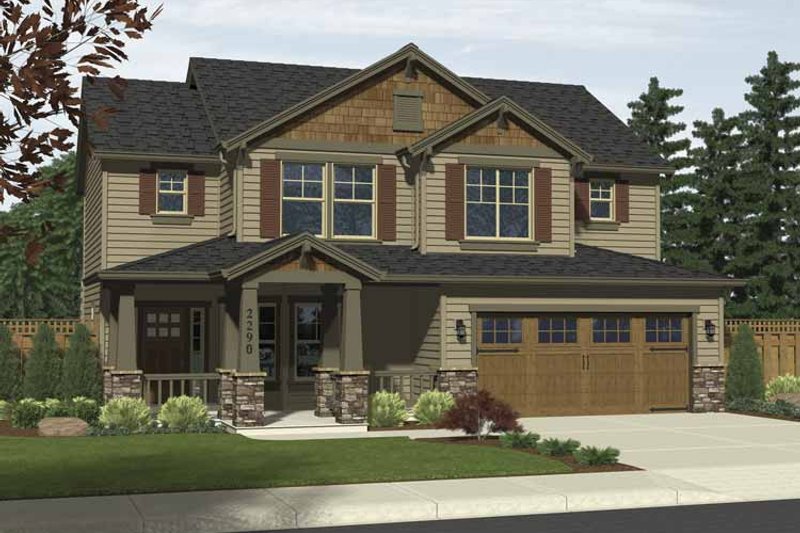 Home Plan - Exterior - Front Elevation 3 for Craftsman House Plan #943-5 - 4 bed, 2.5 bath