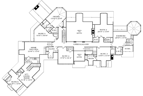 House Design - Country Floor Plan - Upper Floor Plan #453-245