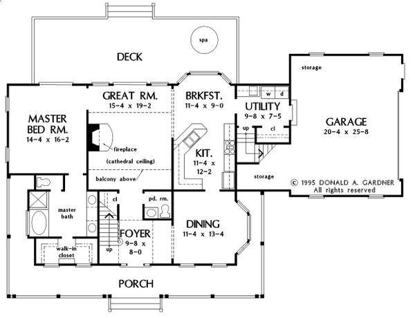Architectural House Design - Country Floor Plan - Main Floor Plan #929-15
