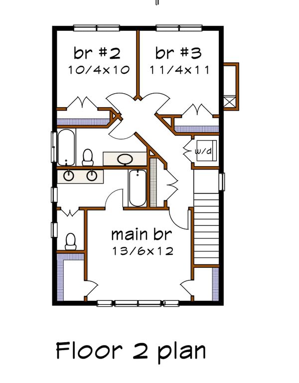 Home Plan - Craftsman Floor Plan - Upper Floor Plan #79-315