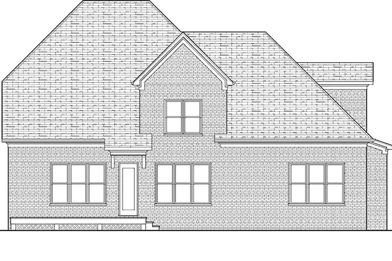 Home Plan - Exterior - Rear Elevation for Tudor House Plan #413-910 - 5 bed, 4 bath