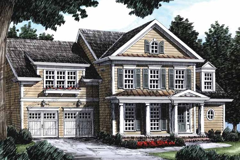 House Blueprint - Exterior - Front Elevation 4 for Classical House Plan #927-616 - 4 bed, 2.5 bath