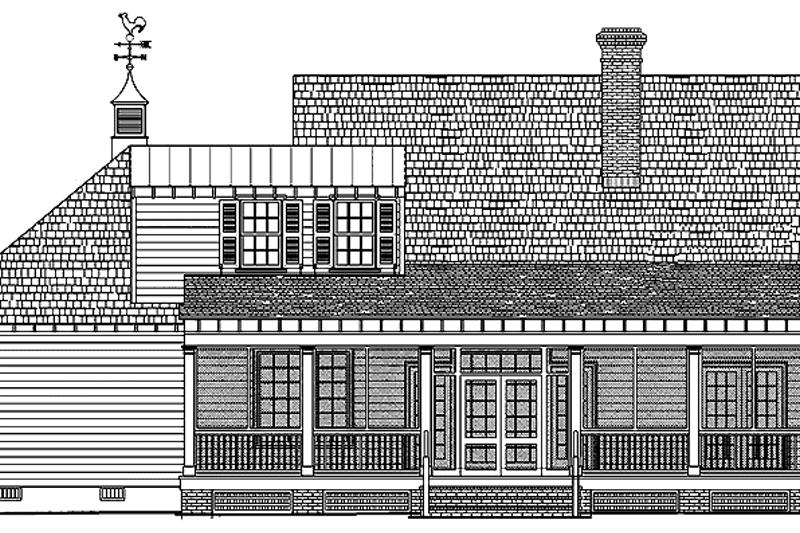 Dream House Plan - Exterior - Rear Elevation for Traditional House Plan #137-340 - 4 bed, 3 bath
